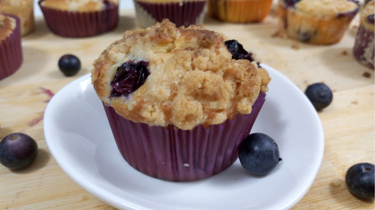 Muffin de arandanos con crumble | Blueberry Muffin