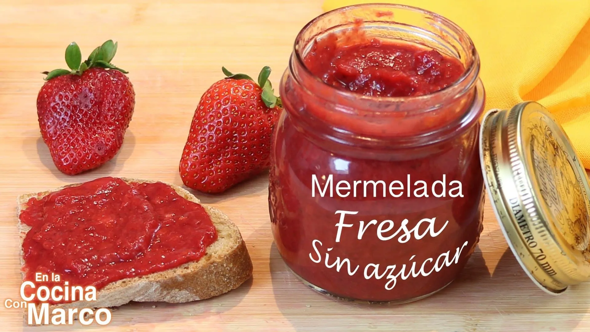 mermelada de fresa sin azúcar