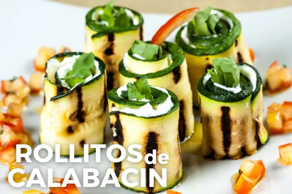 rollitos calabacil y salmon