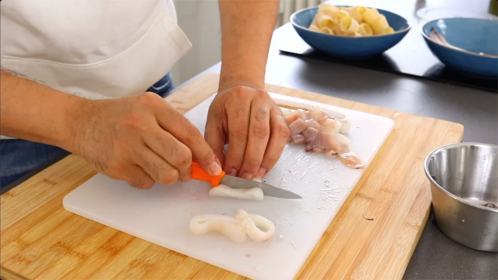 cortar calamares