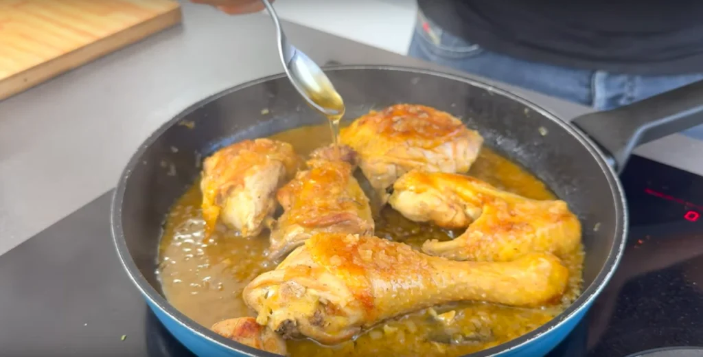 pollo a la cerveza agridulce