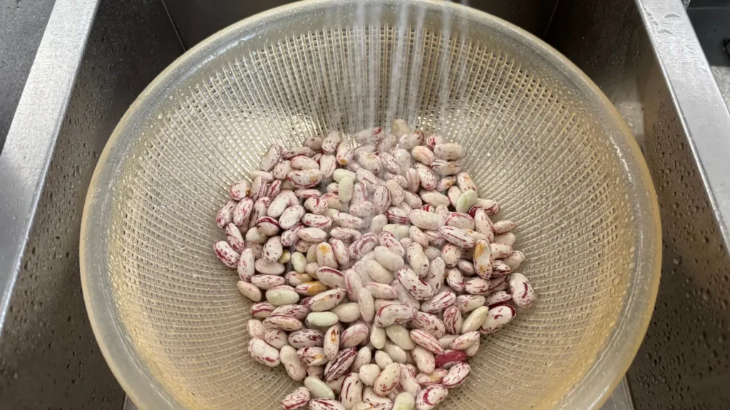 frijoles frescos preparación