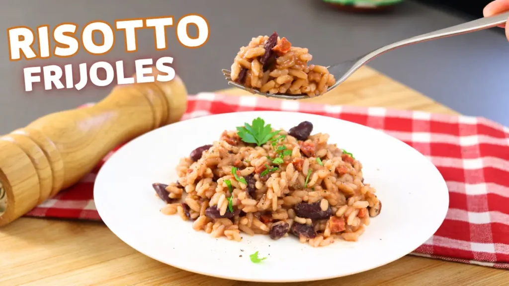Risotto con frijoles y chorizo