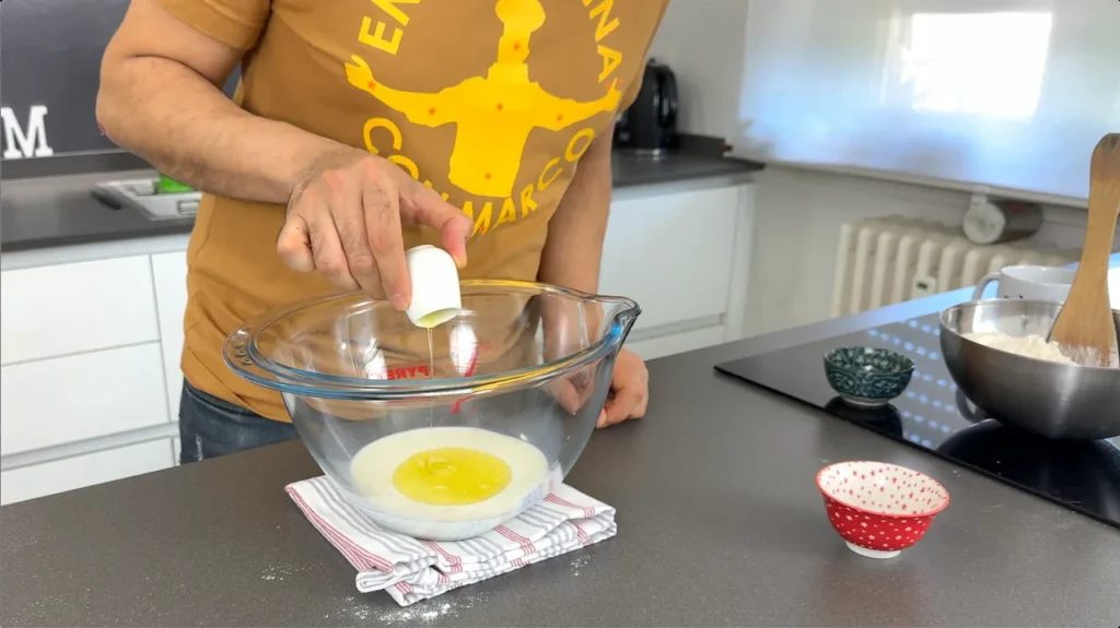 añadir aceite leche tibia