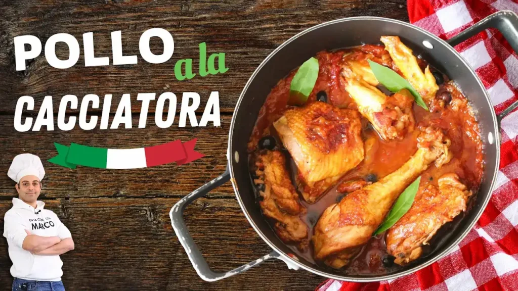 Pollo a la cacciatora receta tradicional italiana explicada paso a paso en español por un chef italiano