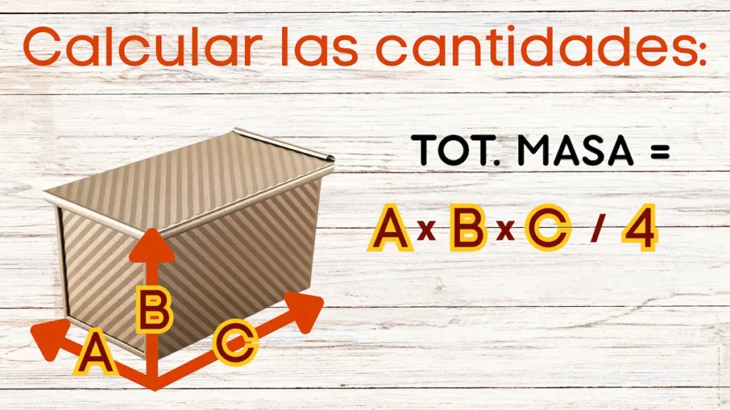 como calcular cantidades masa pan de molde casero clasico