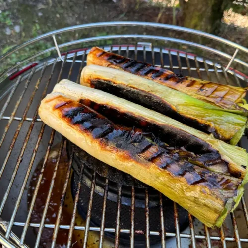 Puerros asados a la parrilla receta