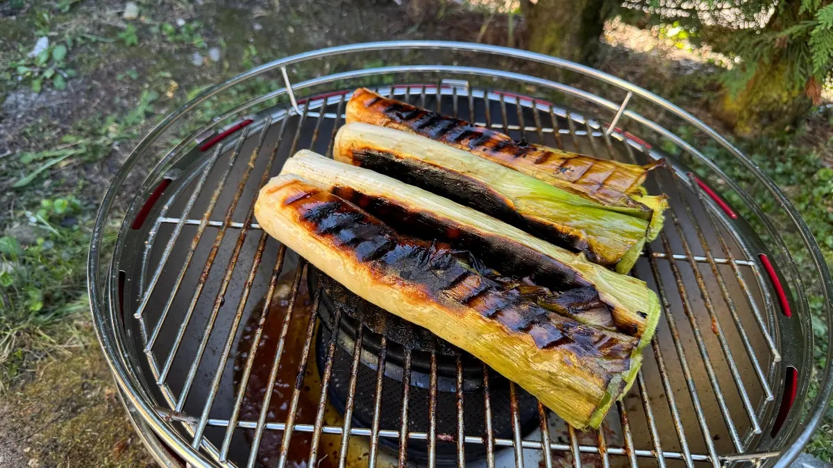 Puerros asados a la parrilla receta