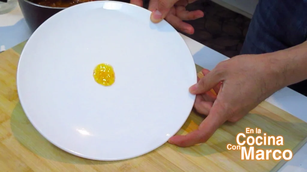 Medir densidad mermelada de naranjas