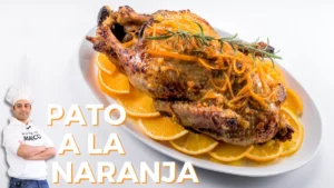 Pato a la naranja al horno
