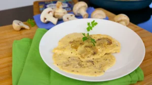 Pollo con champiñones