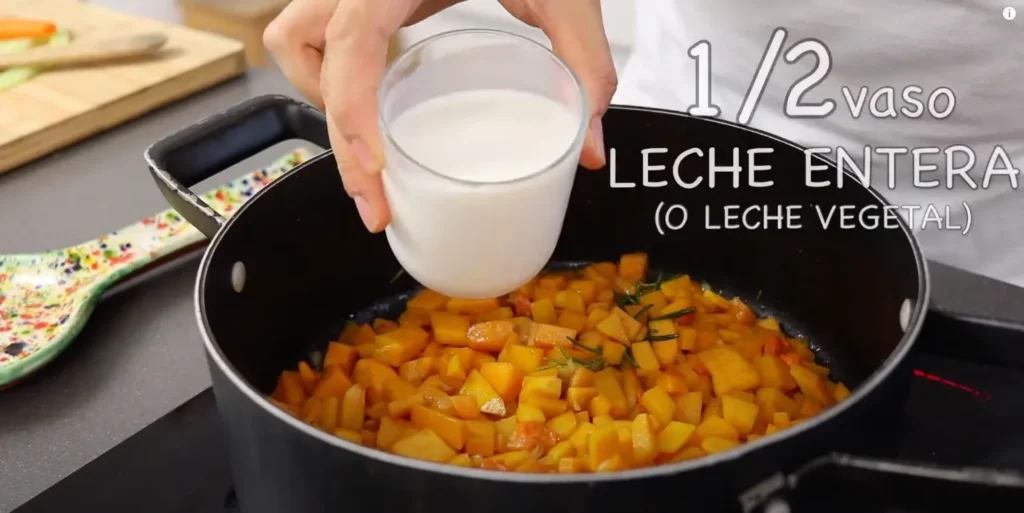 añadir la leche