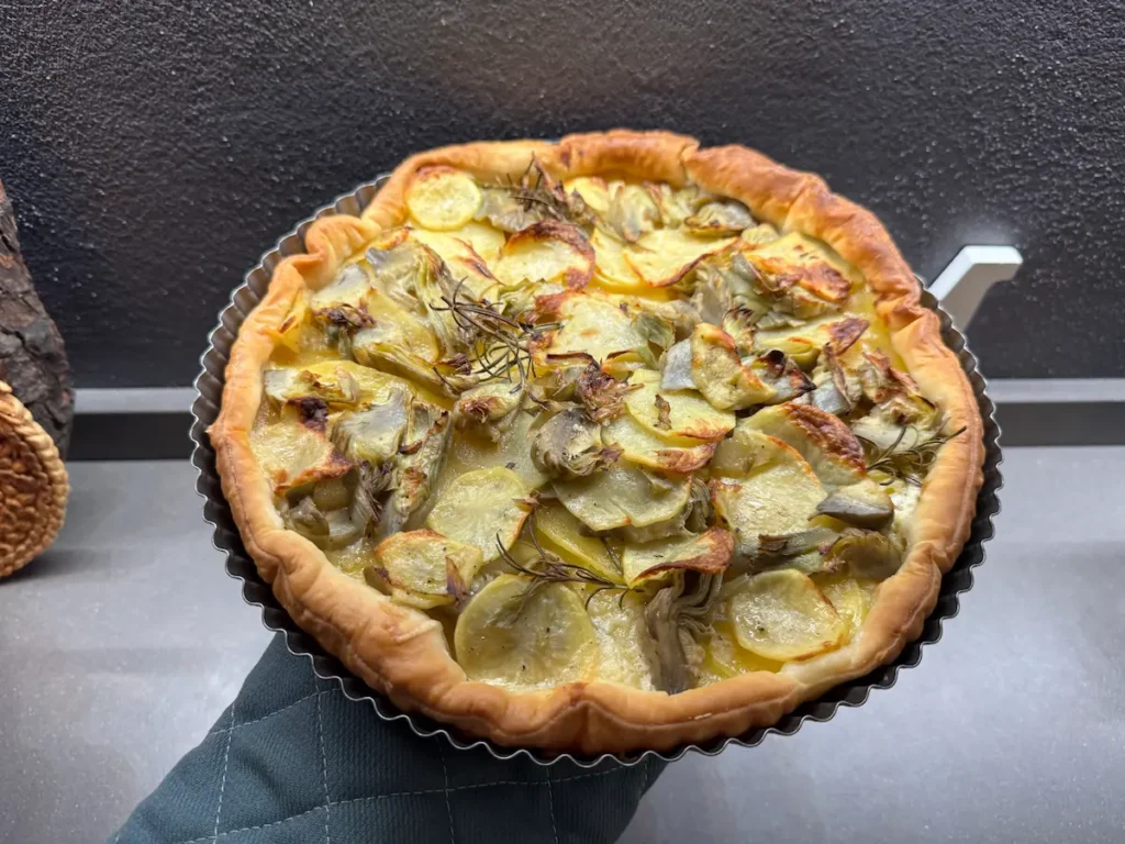 quiche cremosa y crujiente