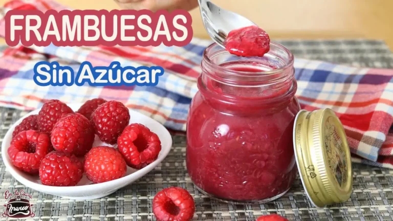 Mermelada de frambuesas sin azúcar